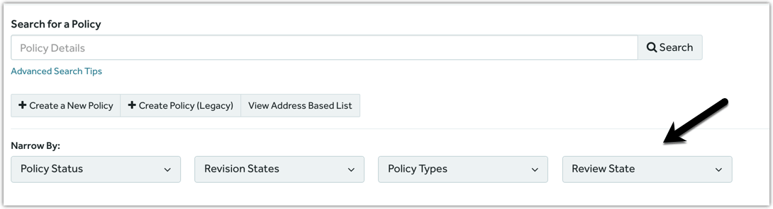 Figure 1 - The closed Review State dropdown.png